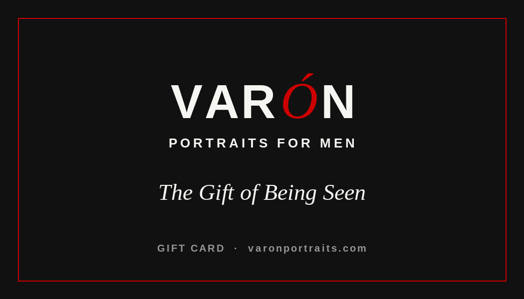 Varón Portrait gift card — the gift of being seen